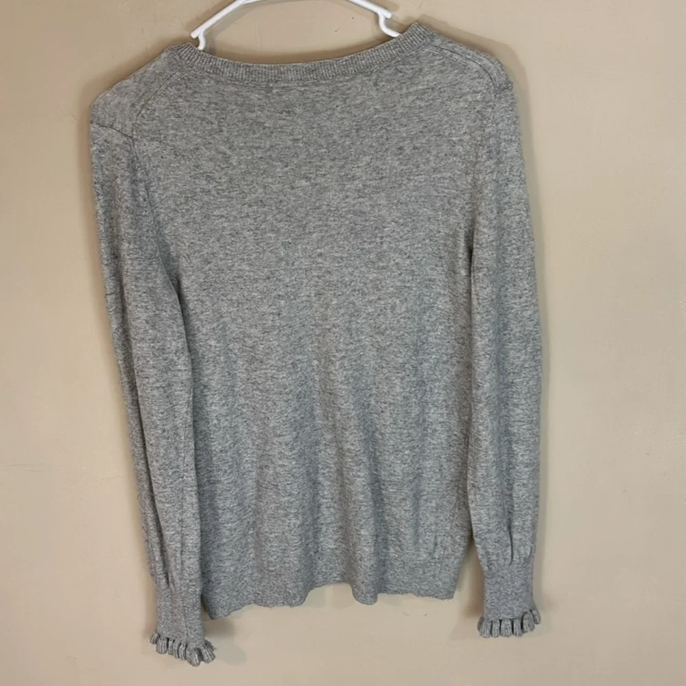 Banana Republic Fine Italian Yarn Filpucci Gray Wool Cashmere Blend Sweater L